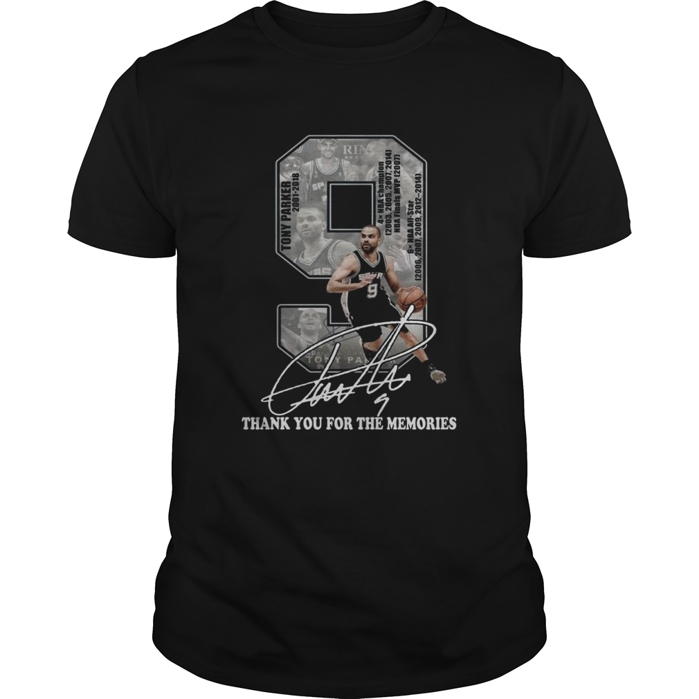 Tony Parker 2001 2018 thank you for the memories signature shirt