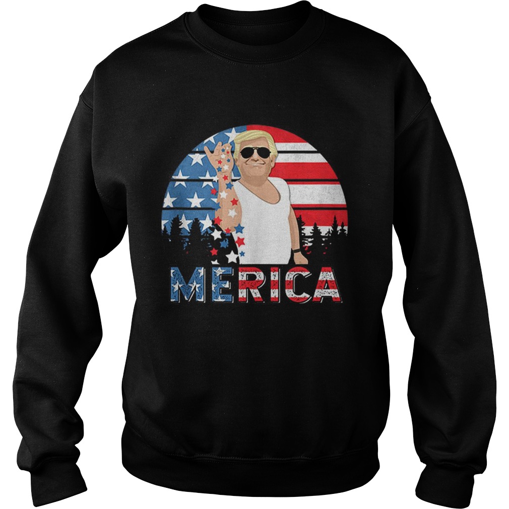 Trump Bae Salt Merica Vintage American Flag Sweatshirt