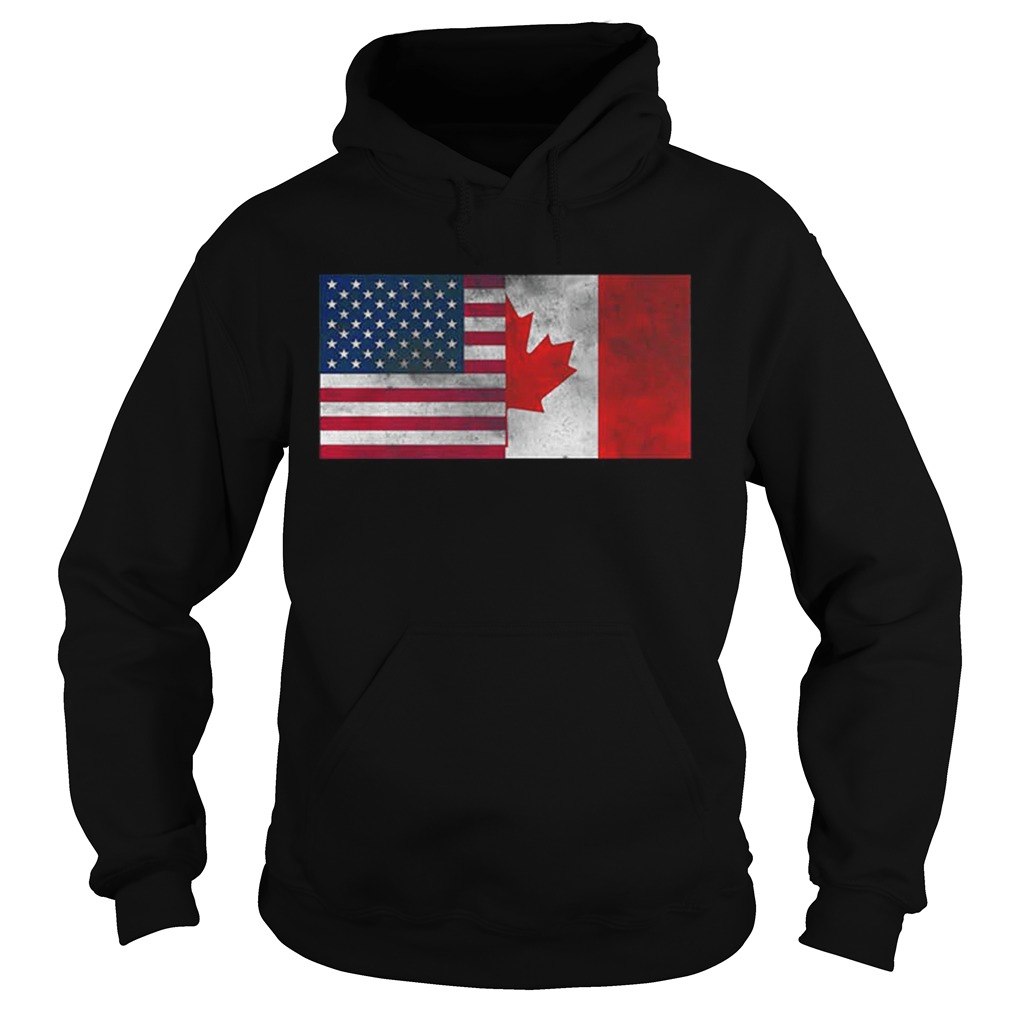 United States Of American And Canada Flag Fourth Hoodie