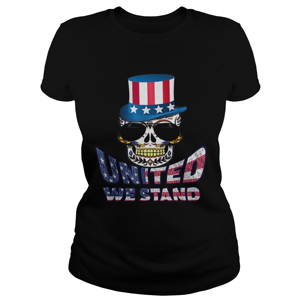 United We Stand Uncle Sam Hat Sugar Skull 4th Of July Classic Ladies