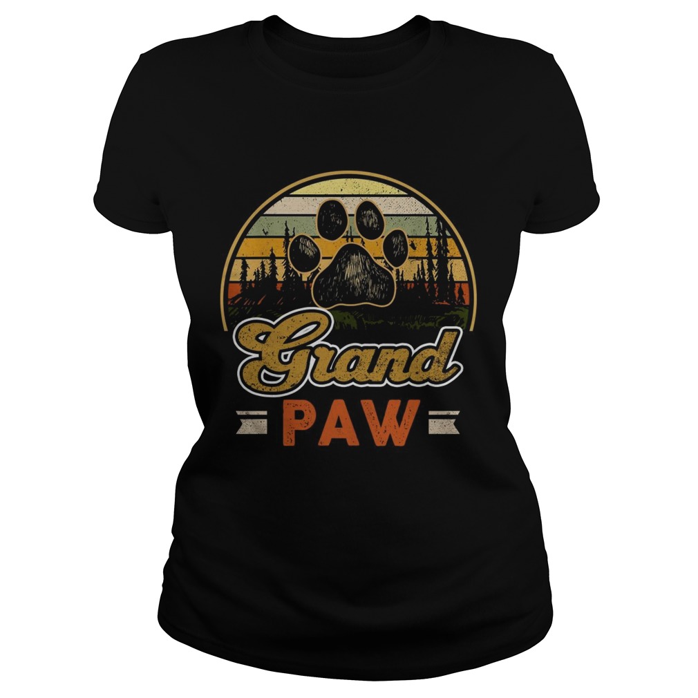 Vintage grand paw dog lover vintage sunset Classic Ladies