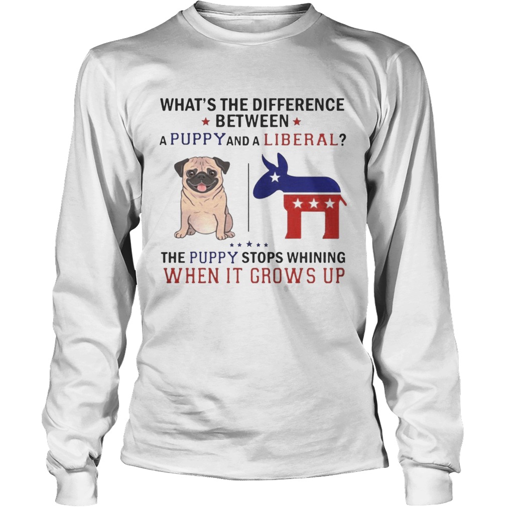 Whats The Difference Between A Puppy And A Liberal Funny T LongSleeve