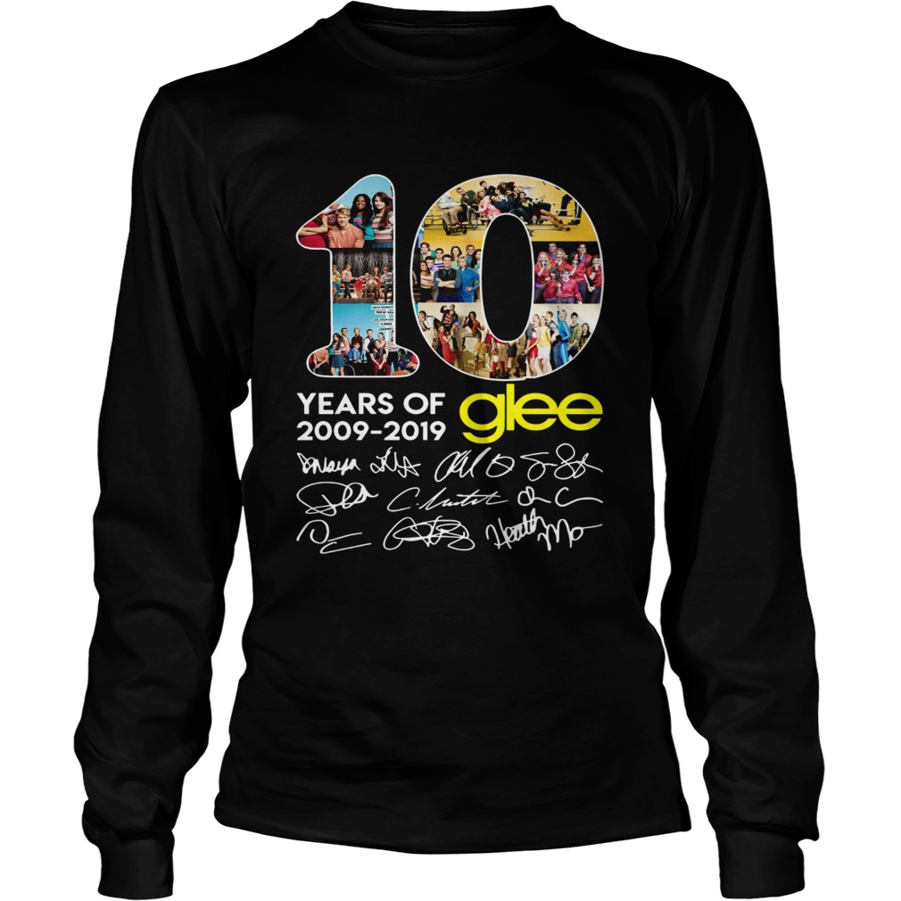10 years of Glee 2009 2019 signature thank LongSleeve
