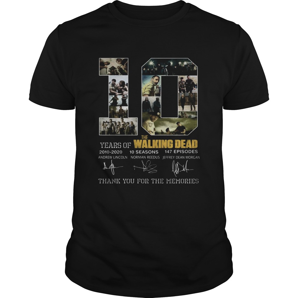 10 years of The Walking Dead thank you for the memories shirt