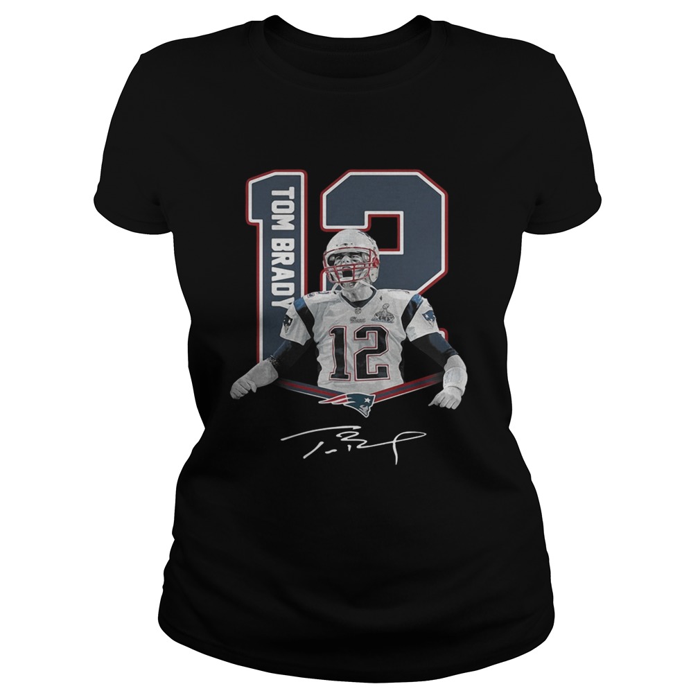 12 Tom Brady New England Patriots signature Classic Ladies