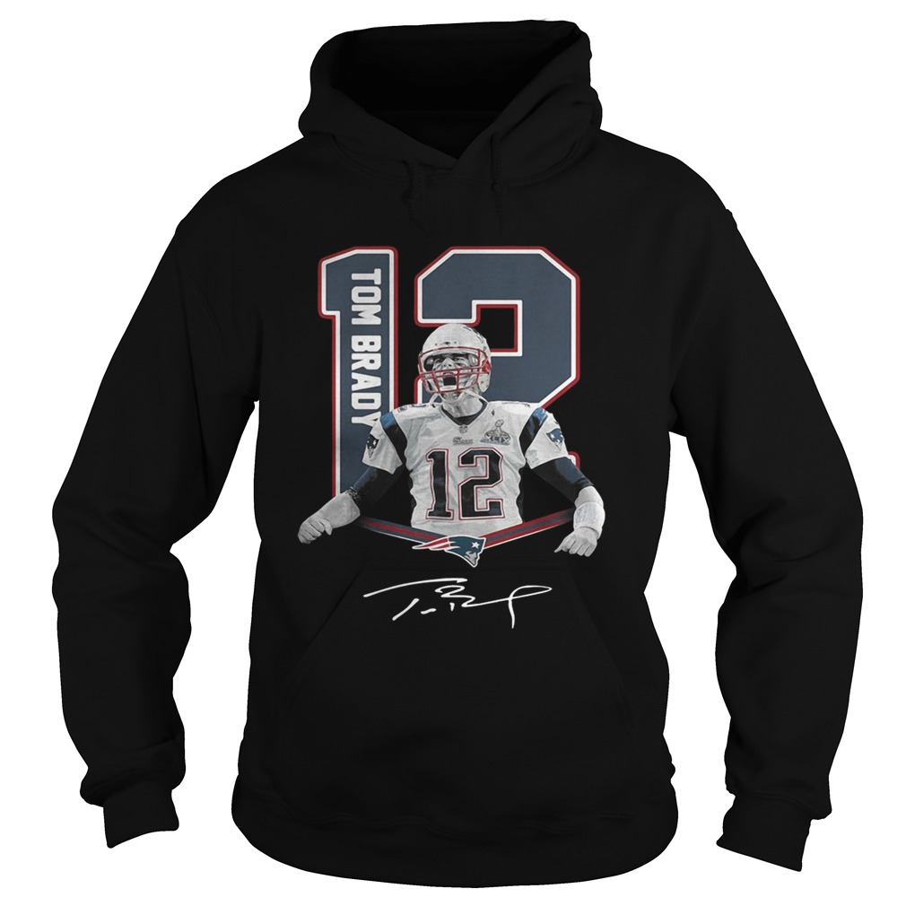 12 Tom Brady New England Patriots signature Hoodie