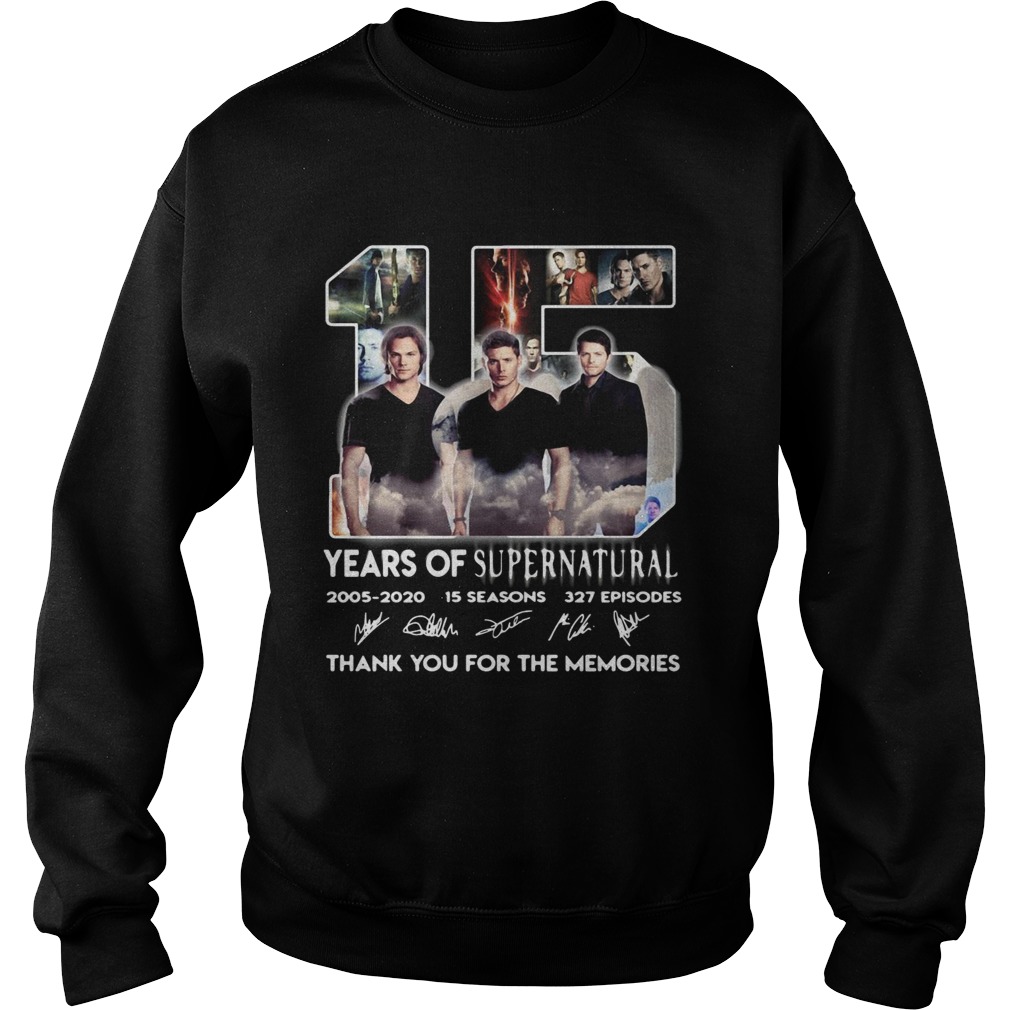 15 years of supernatural thank you for the memories Sweatshirt
