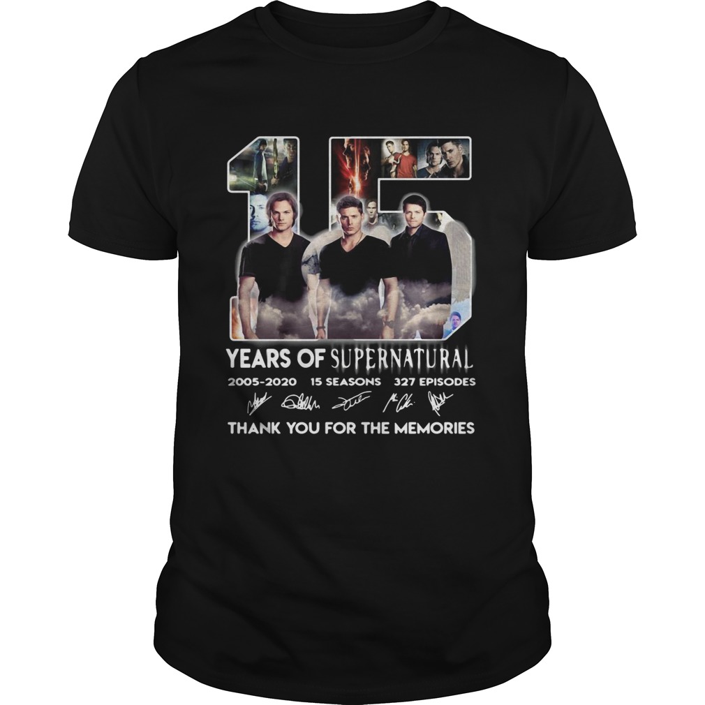 15 years of supernatural thank you for the memories shirt