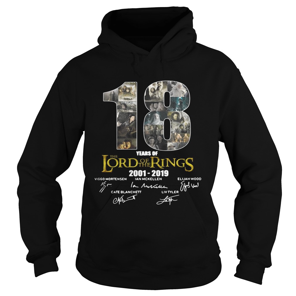 18 Year of The Lord of The Rings 2001 2019 Signature Hoodie