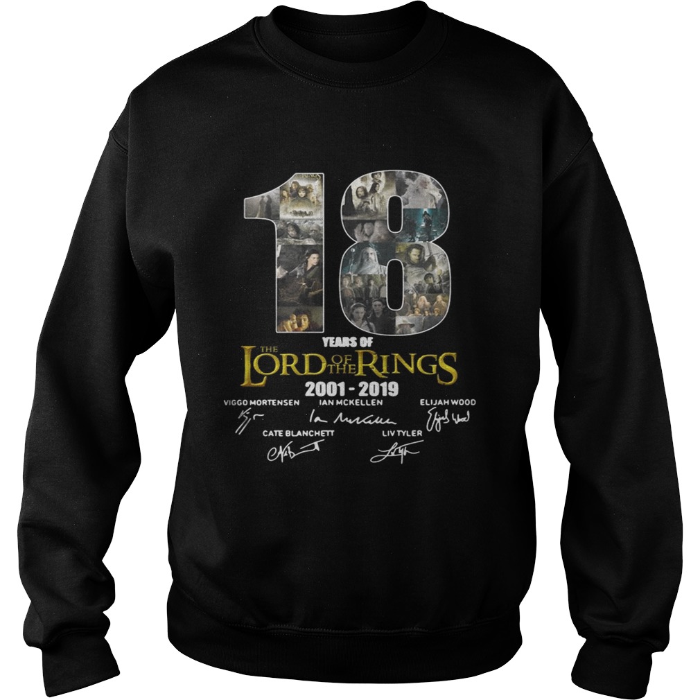 18 Year of The Lord of The Rings 2001 2019 Signature Sweatshirt