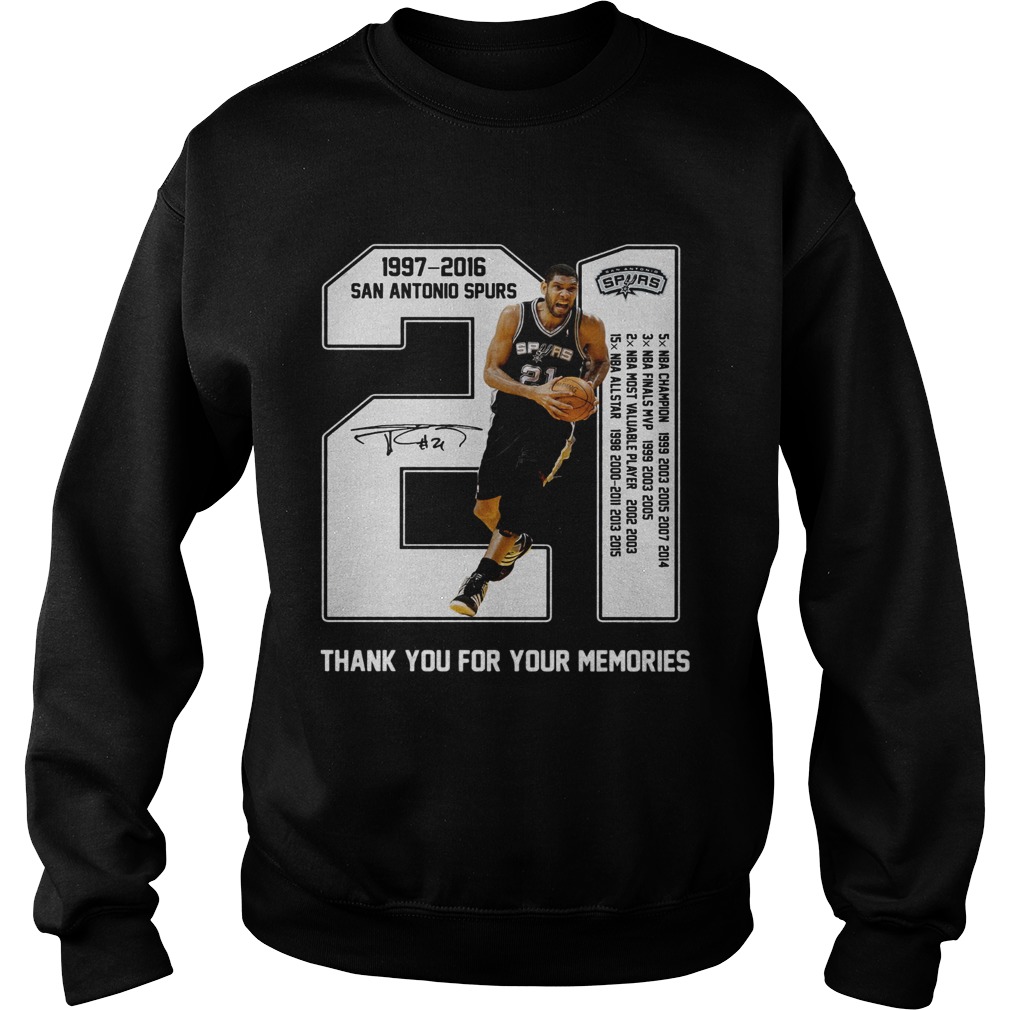 21th Years Of San Antonio Spurs 19972016 Sweatshirt