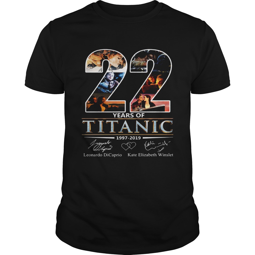 22 Years of Titanic Leonardo Dicaprio Kate Elizabeth Winslet shirt