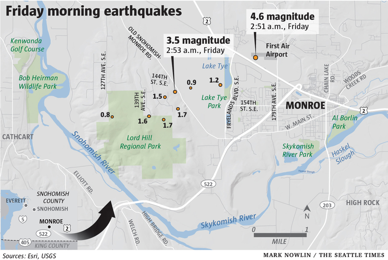 4.6 earthquake shakes Seattle region no damage reported
