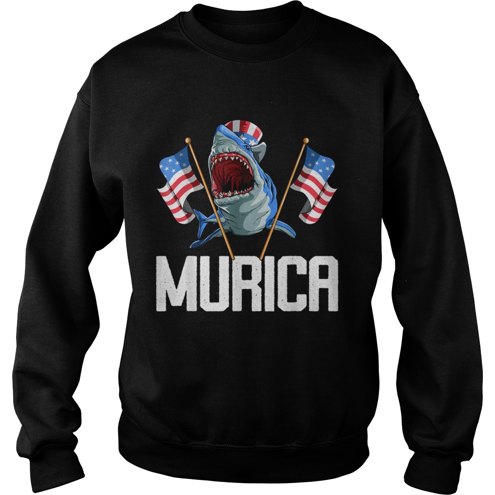 4th of July Murica Shark Sweatshirt