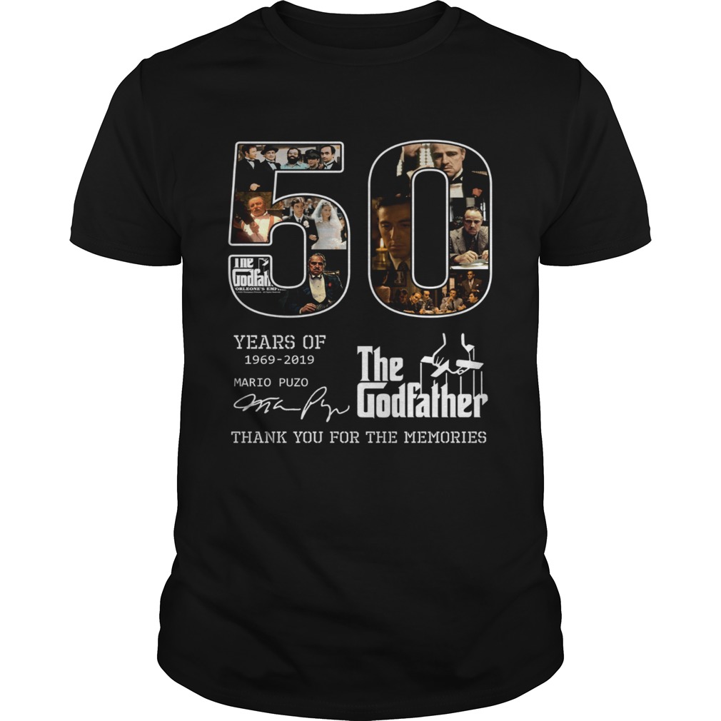 50 years of 1969 2019 The Godfather thank you for the memories shirt
