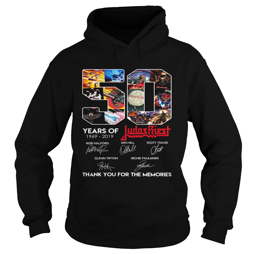 50 years of Judas Priest 1969 2019 signature thank you for the Hoodie