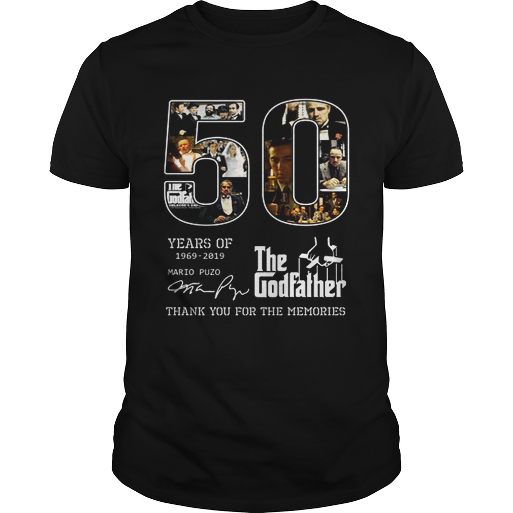 50 years of The Godfather 19692019 Mario Puzo signature shirt