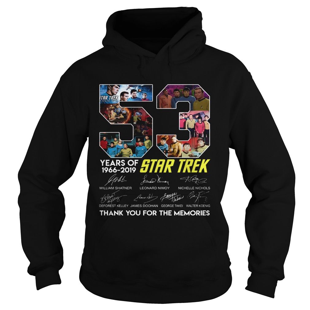 53 years of Star Trek 1966 2019 thank you for the memories signature Hoodie
