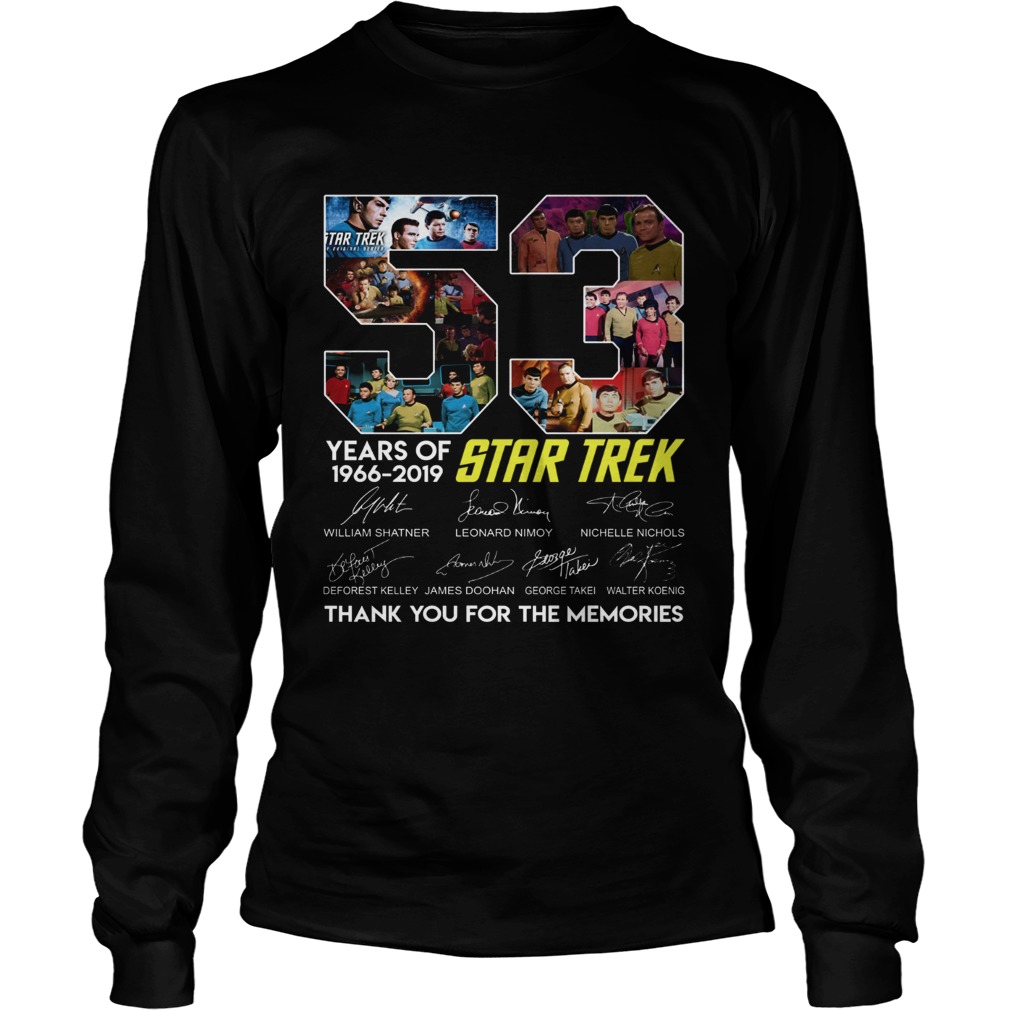53 years of Star Trek 1966 2019 thank you for the memories signature LongSleeve