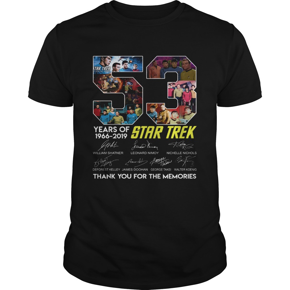 53 years of Star Trek 1966 2019 thank you for the memories signature Unisex