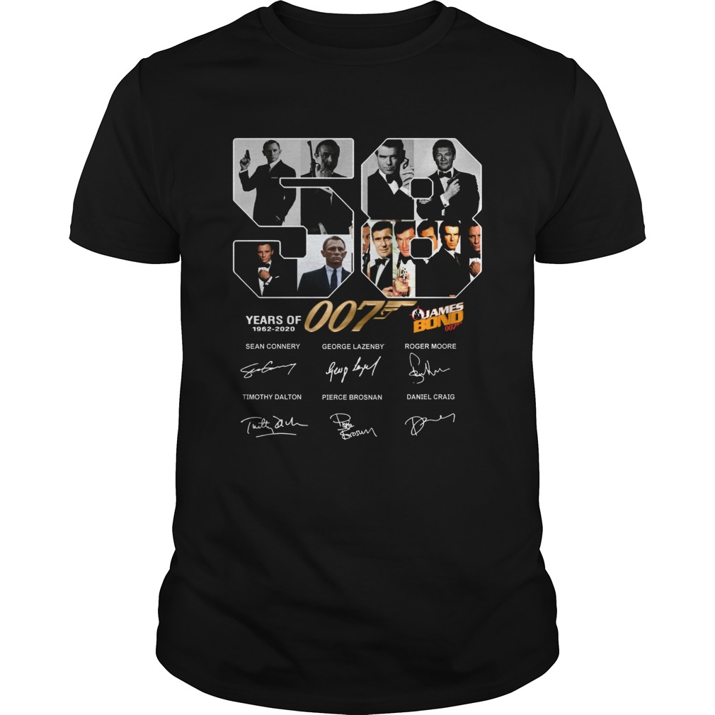 58 years of James Bond 007 2020 signature shirt
