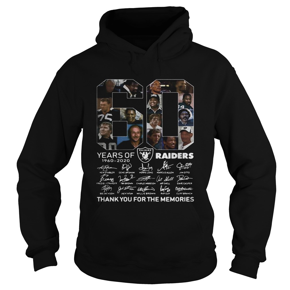 60 years of Oakland Raiders thank you for the memories Hoodie