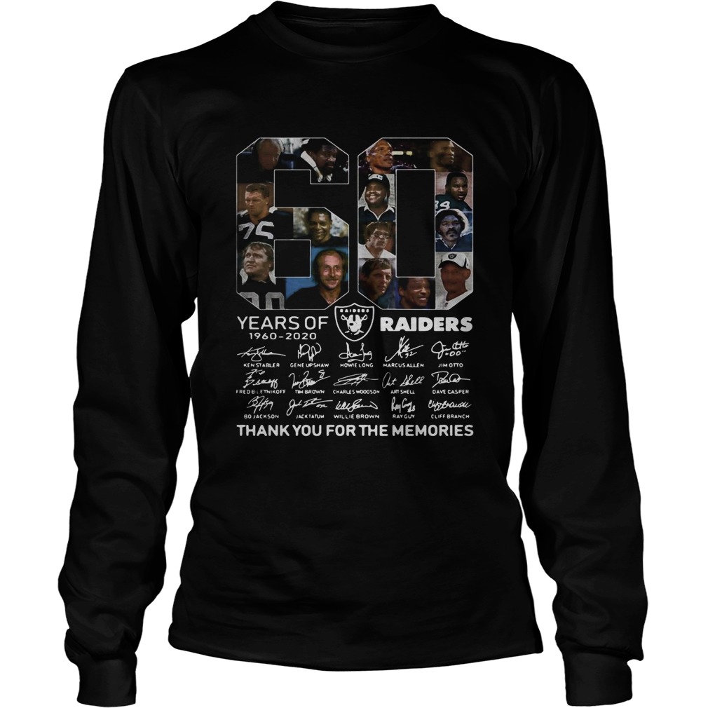 60 years of Oakland Raiders thank you for the memories LongSleeve