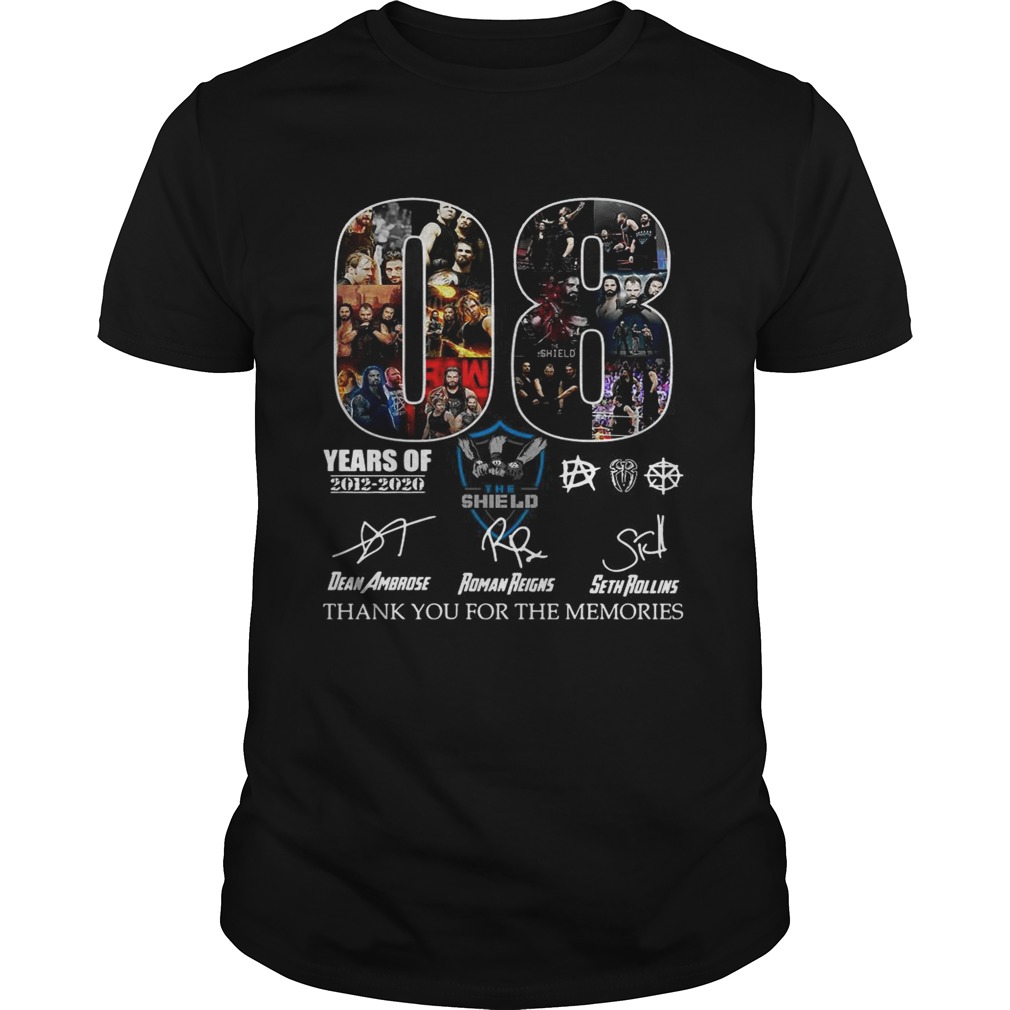 8 years of the shield thank you for the memories shirt