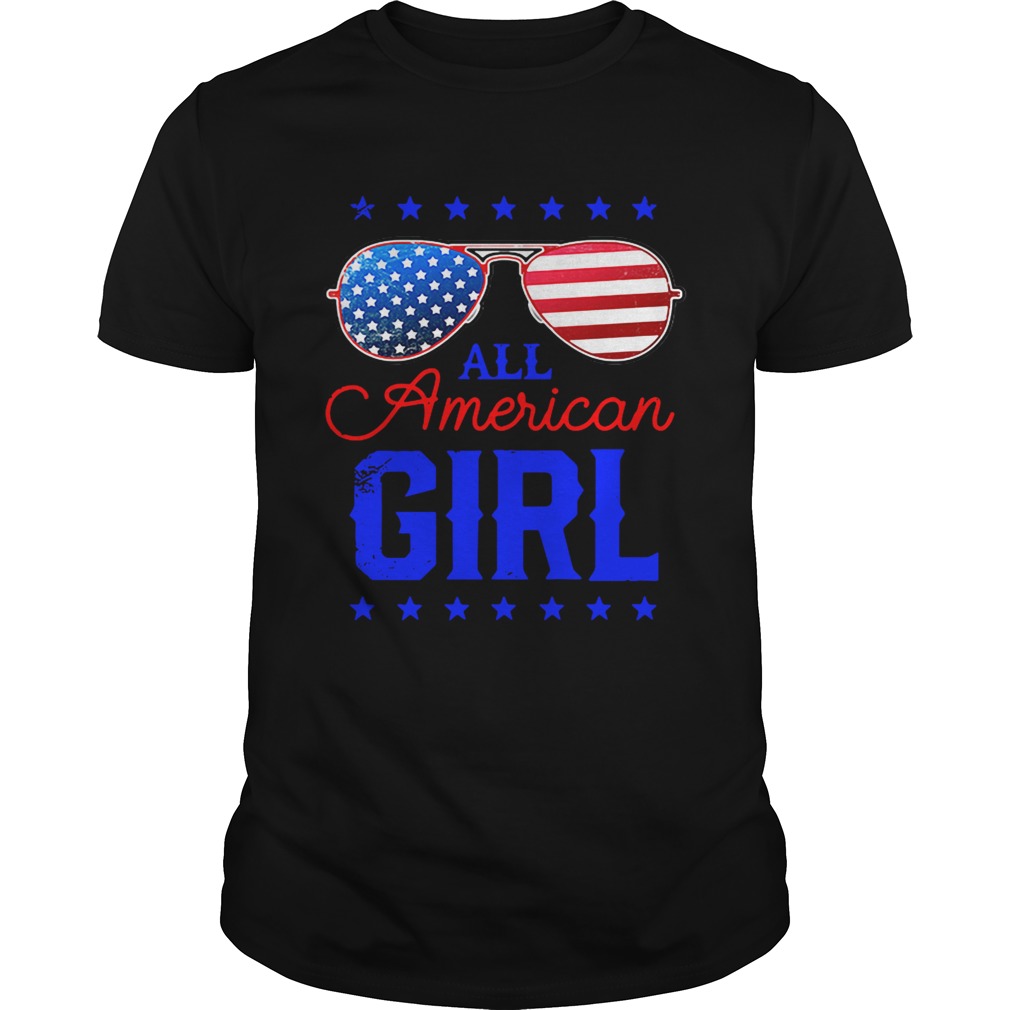All American Girl 4th of July Family Matching Sunglasses shirt