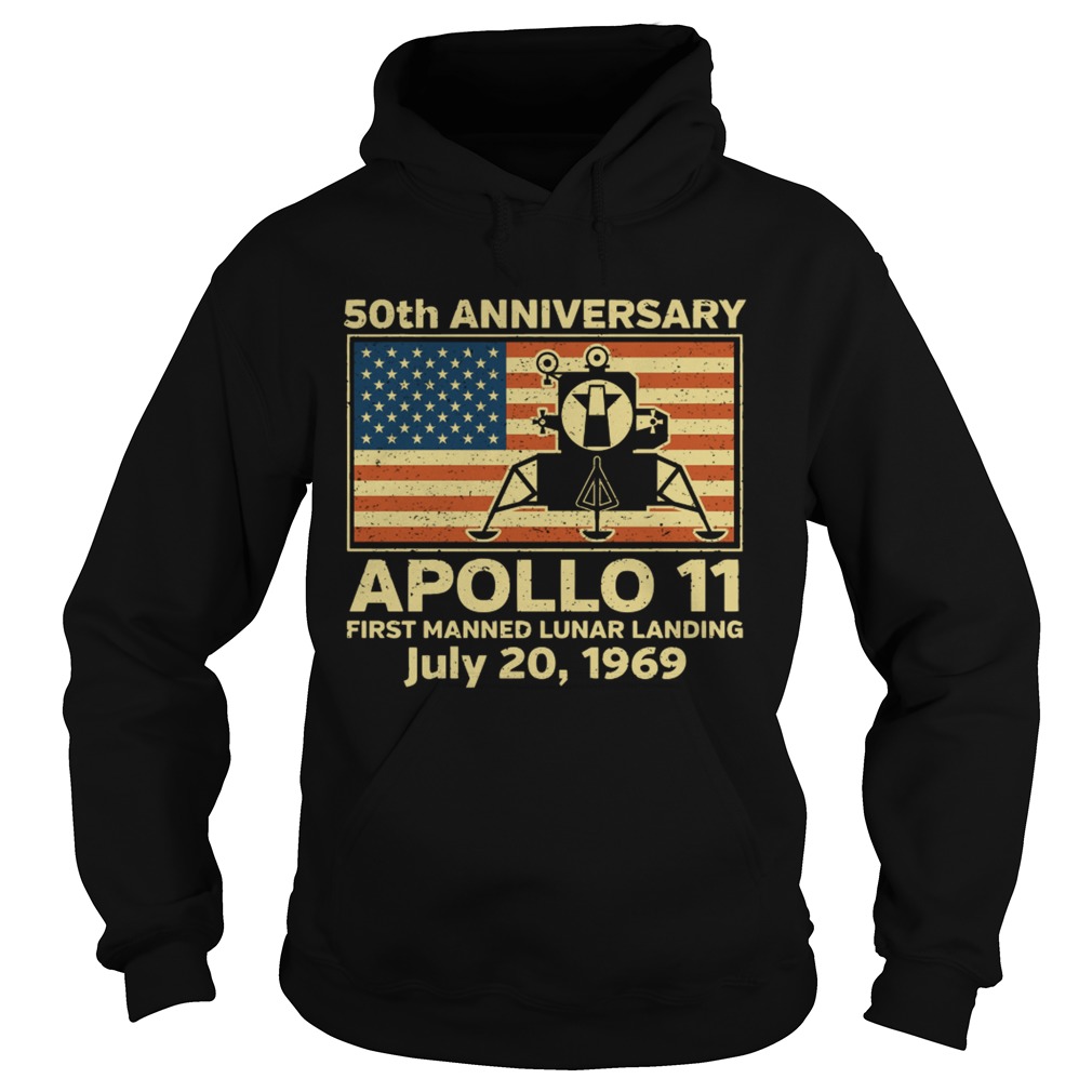 American flag apollo 11 first manned lunar landing July 20 1969 Hoodie