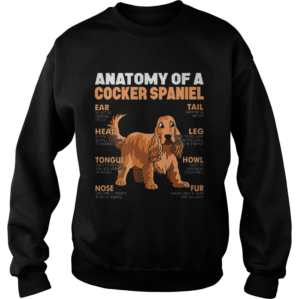 Anatomy Of A Cocker Spaniel The Function Of Dogs Part Sweatshirt