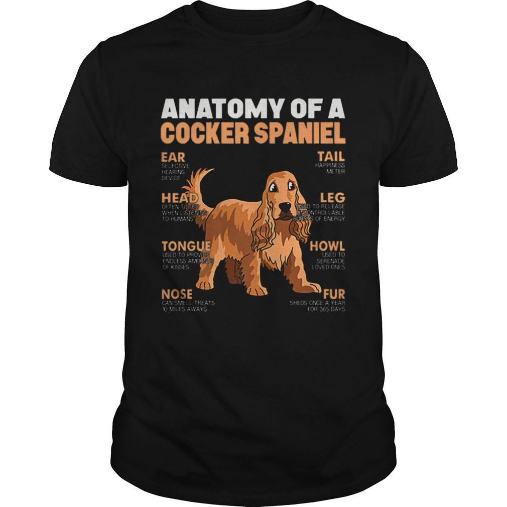 Anatomy Of A Cocker Spaniel The Function Of Dogs Part shirt
