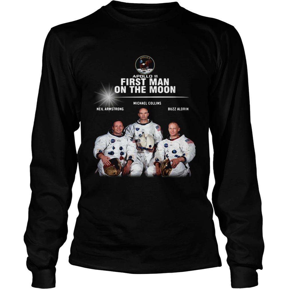 Apollo 11 first man on the moon Neil Armstrong Michael Collins Buzz Aldrin LongSleeve