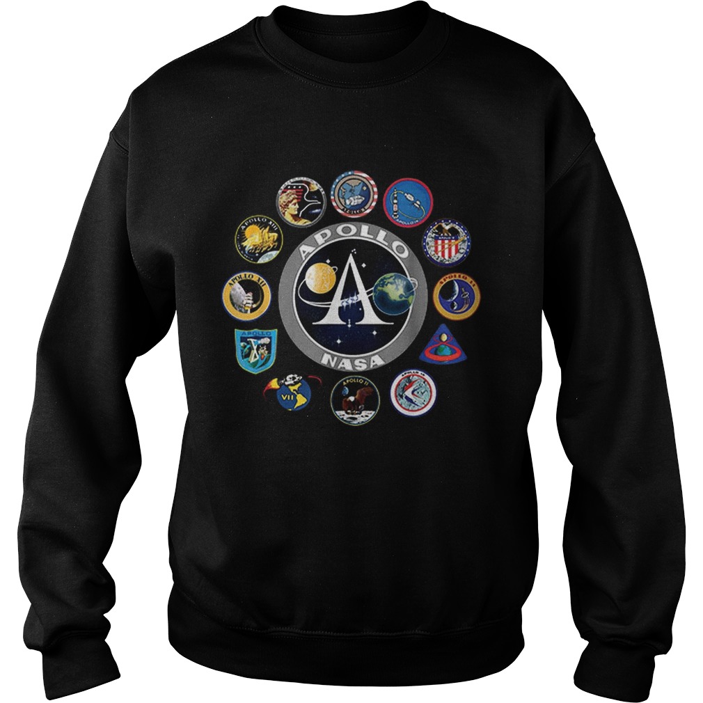 Apollo Missions Patch Badge NASA Program Sweatshirt