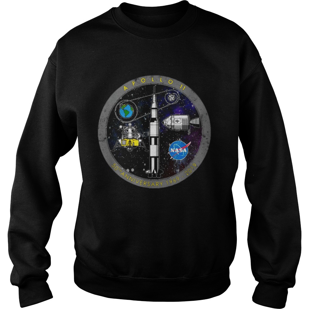 Awesome Apollo 11 50 Anniversary 1969 2019 Circle Logo Sweatshirt