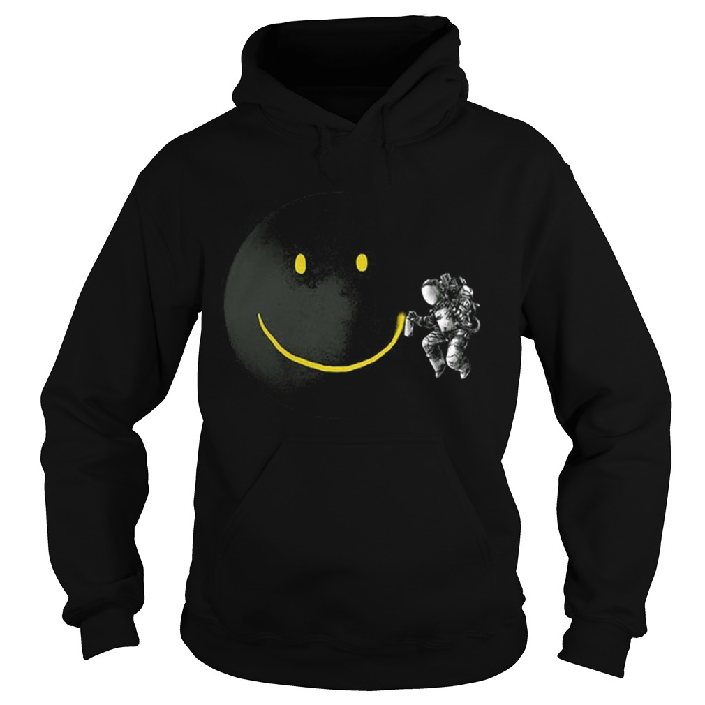 Awesome Make a Smile Graphic Astronaut Make The Moon A Smile Hoodie