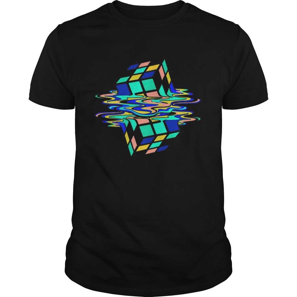 Awesome Neon Melting Rubik Cube Global Warming shirt