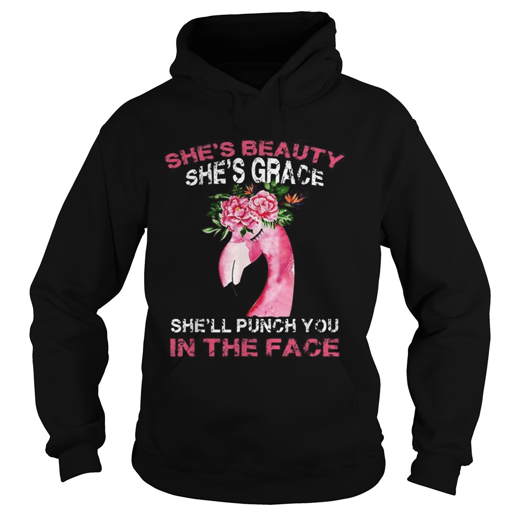 Awesome Shes Beauty Shes Grace Shell Punch You In The Face Hoodie