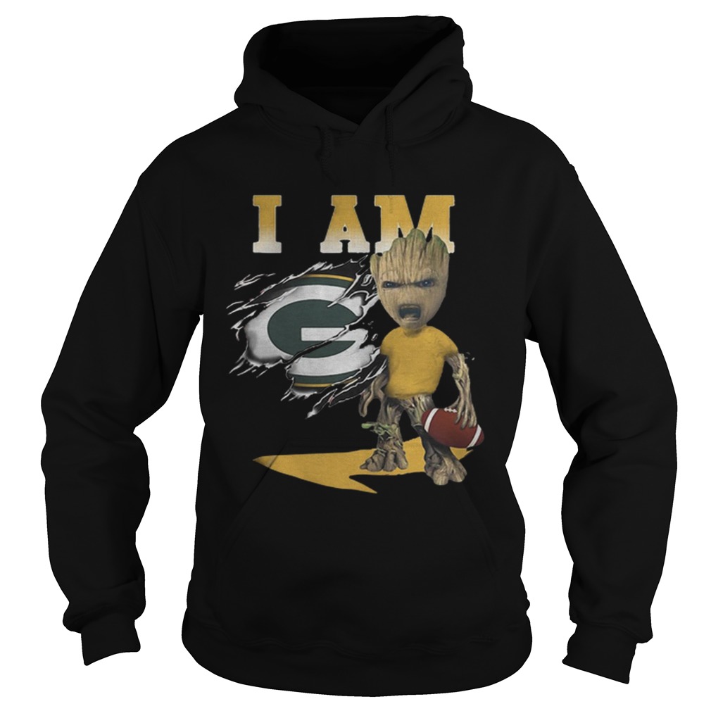 Baby Groot I Am Green Bay Packers Shirt Hoodie