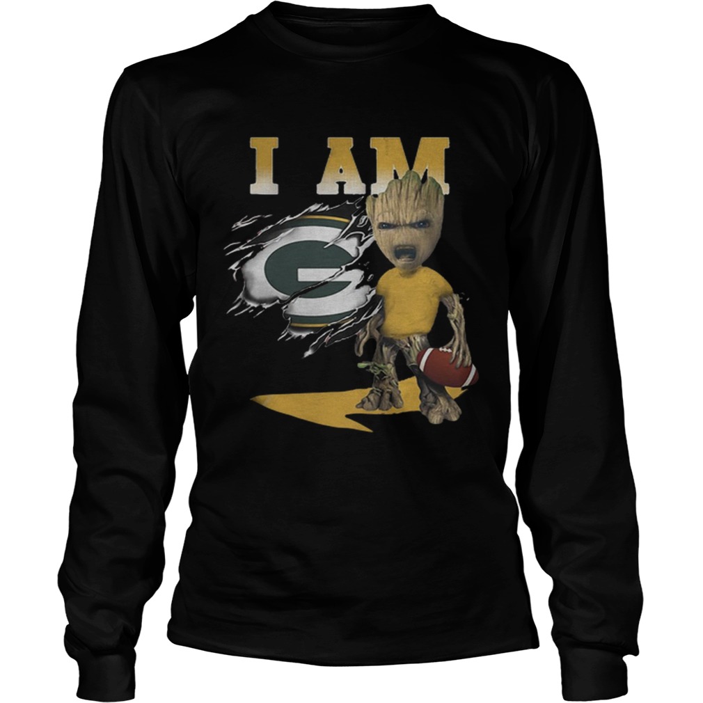 Baby Groot I Am Green Bay Packers Shirt LongSleeve