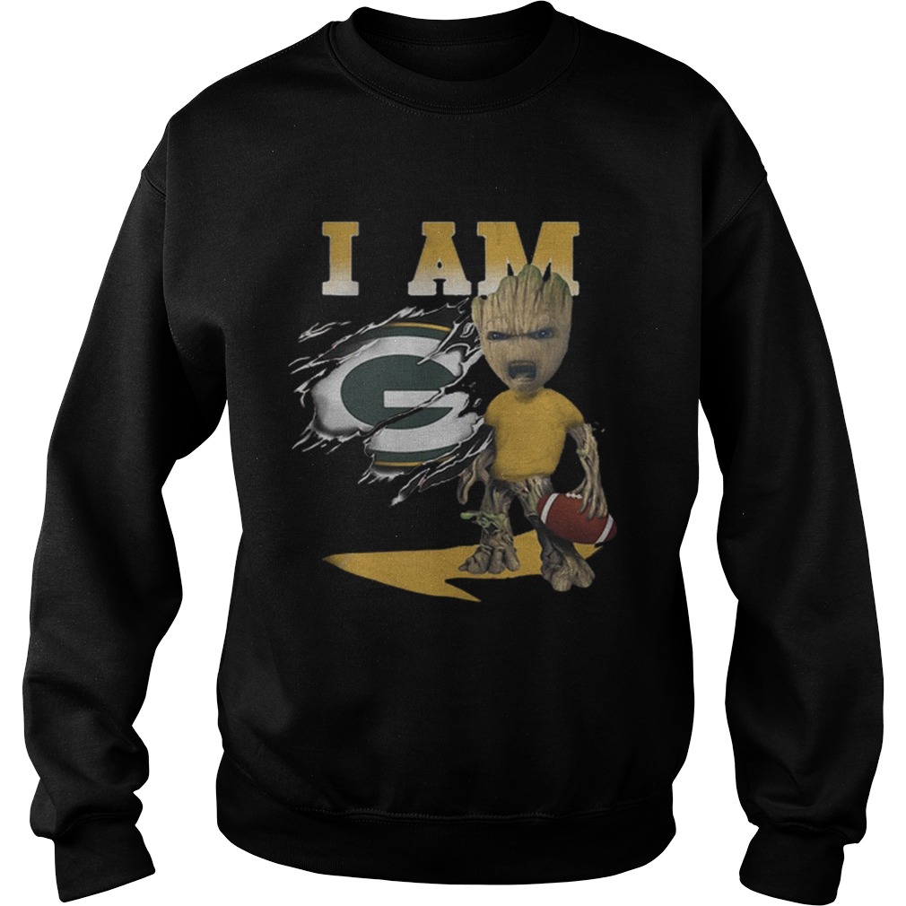 Baby Groot I Am Green Bay Packers Shirt Sweatshirt