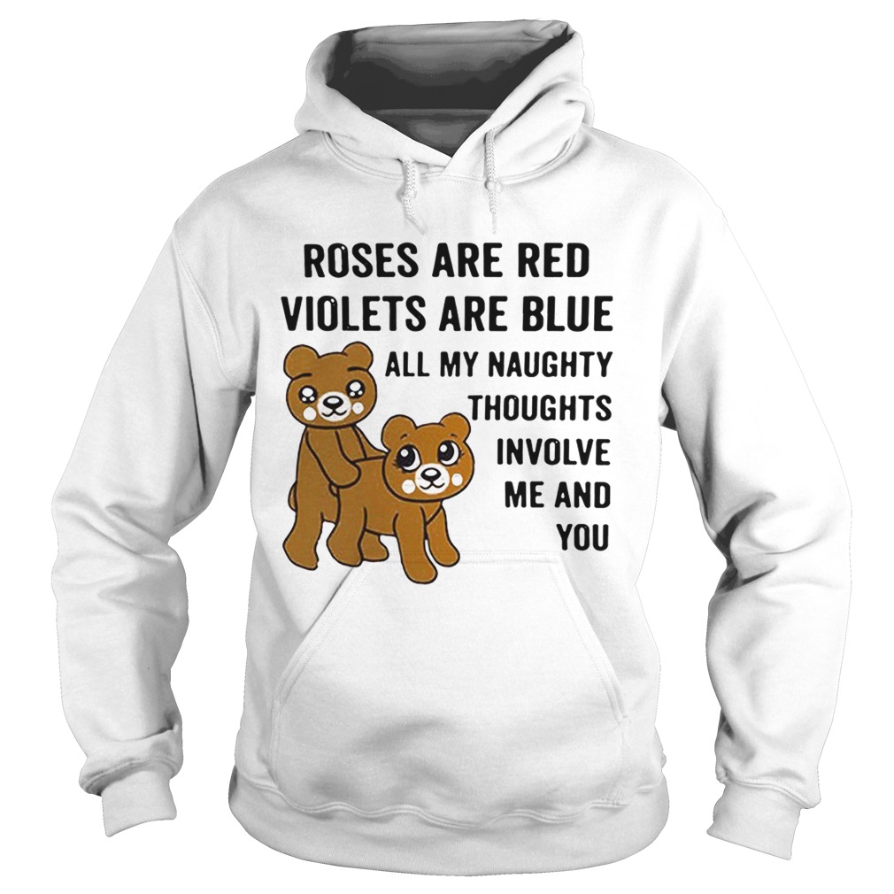 Bear roses are red violets are blue all my naughty thoughts involve Hoodie