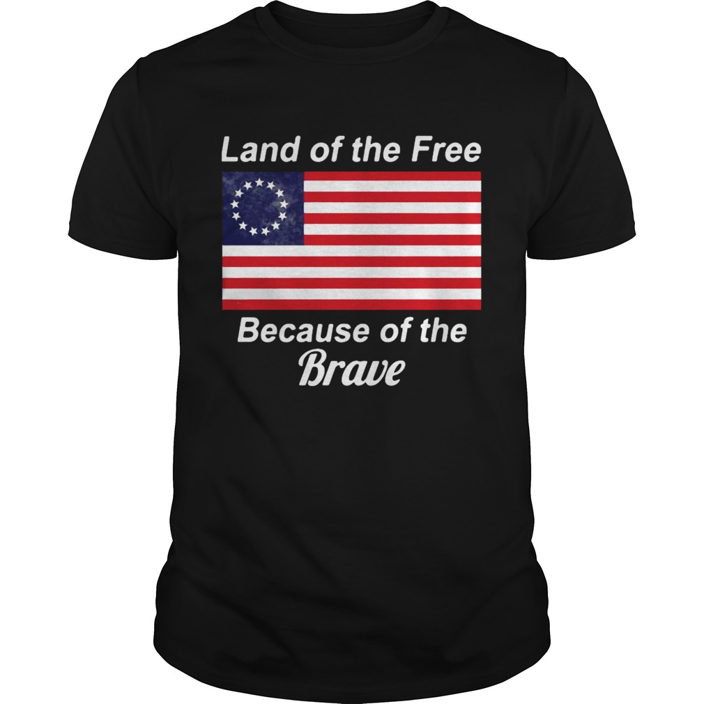land of the free home of the brave on usa flag