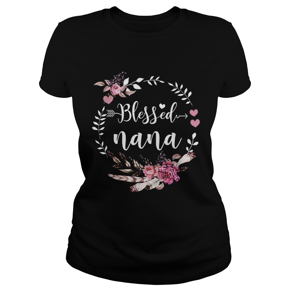 Blessed Nana Thanksgiving Floral Classic Ladies