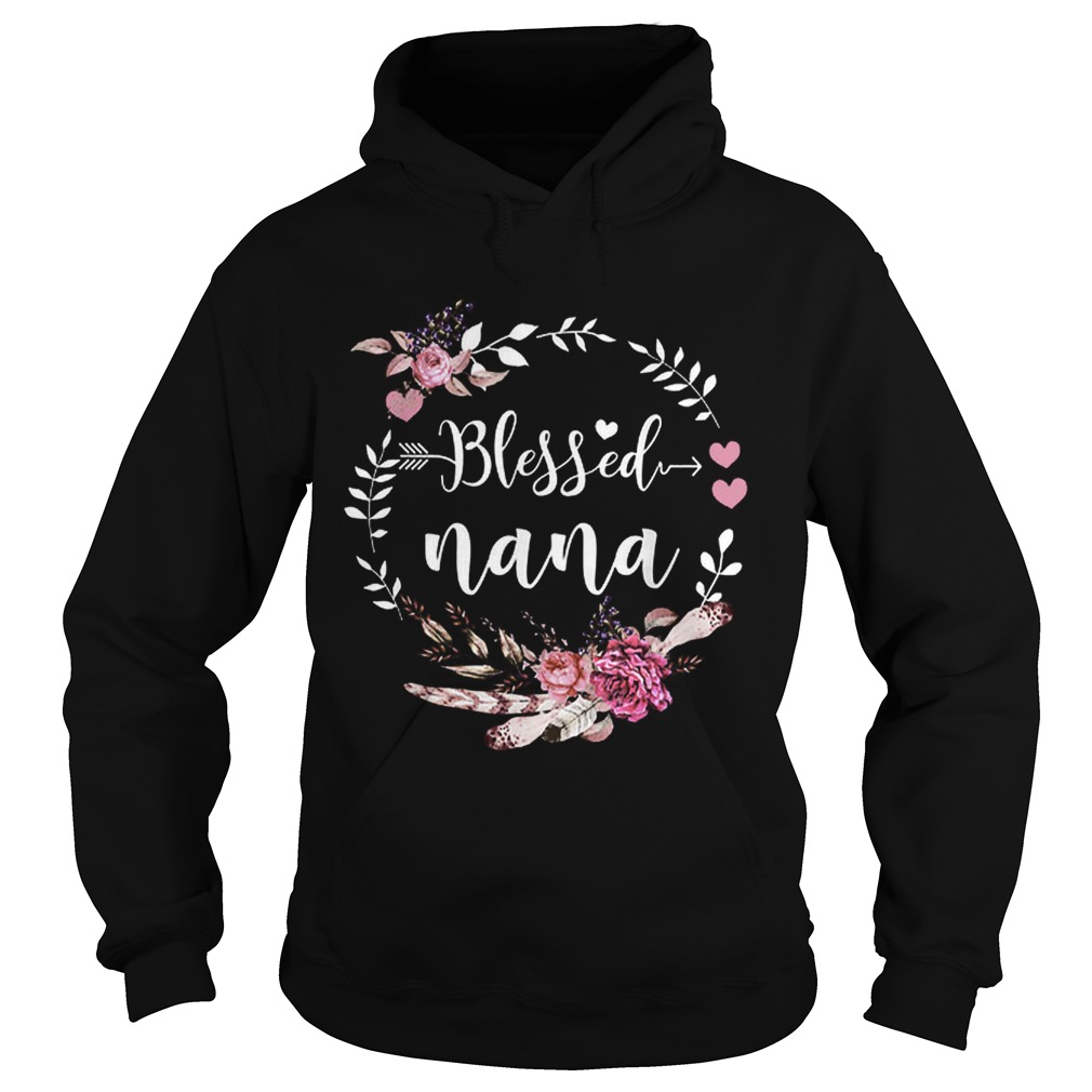 Blessed Nana Thanksgiving Floral Hoodie