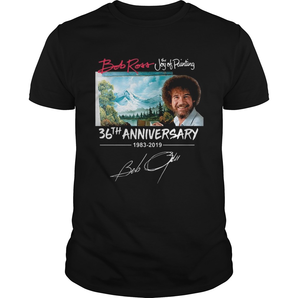 Bob Ross The Joy of Painting 36th Anniversary signature shirt