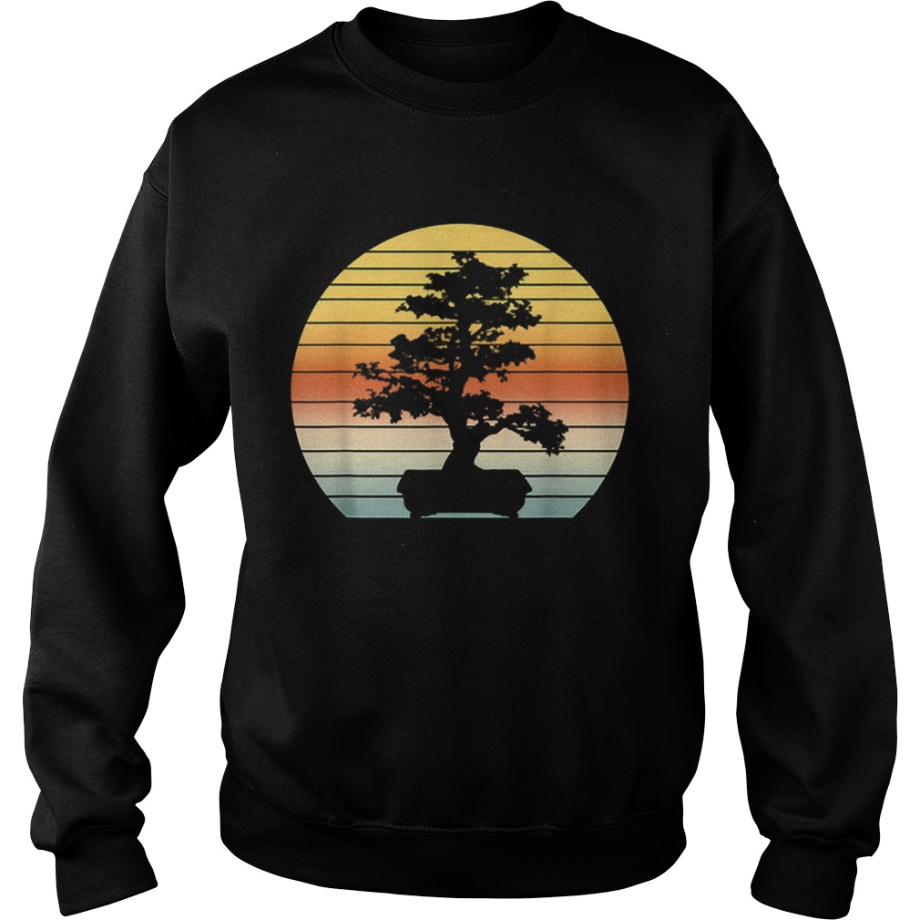 Bonsai Tree Vintage Japanese Bonsai Tree Sunset Sweatshirt