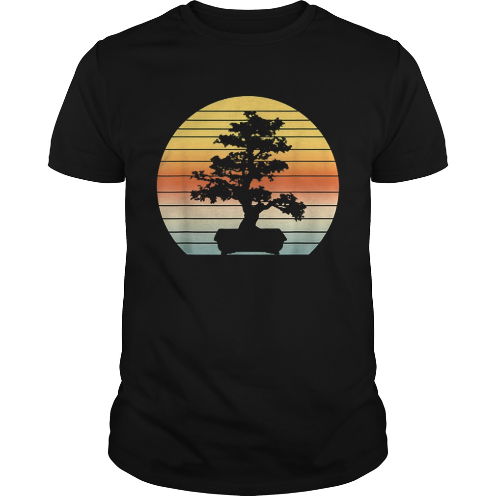 Bonsai Tree Vintage Japanese Bonsai Tree Sunset shirt