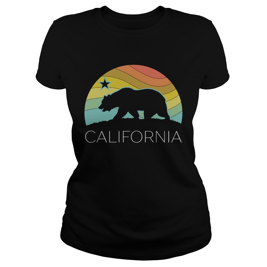 California bear vintage sunset Classic Ladies
