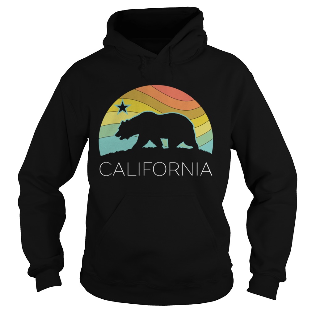 California bear vintage sunset Hoodie